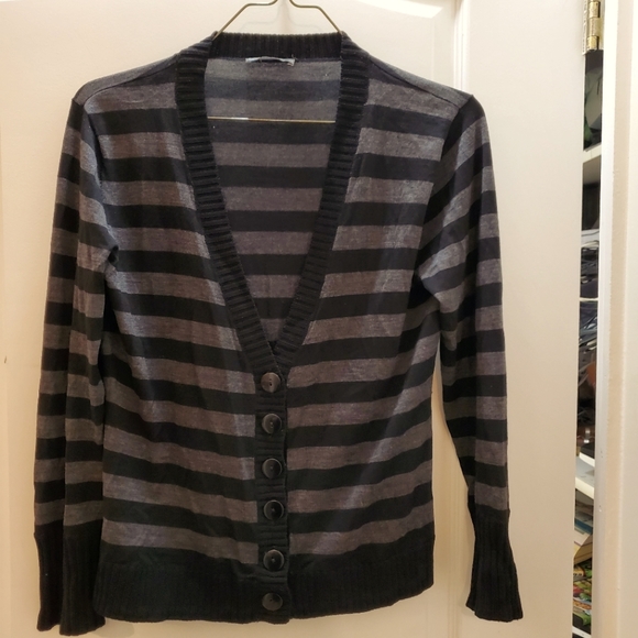Gc Fontana striped v-neck cardigan sz 40 - Picture 1 of 7